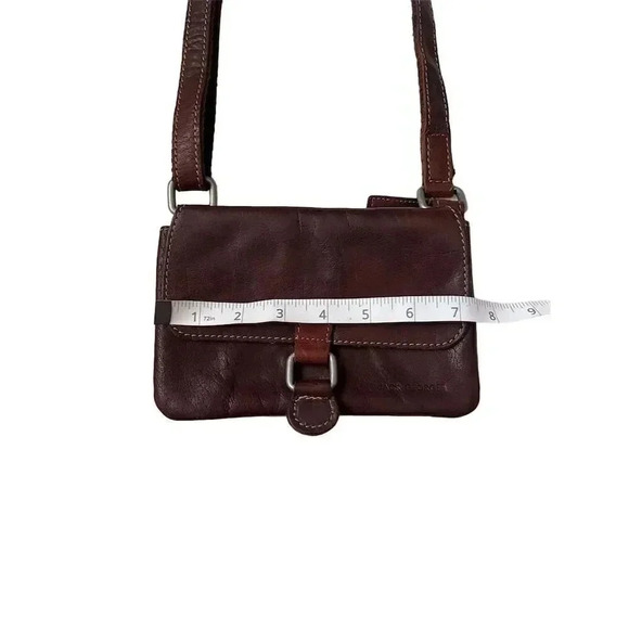 Jack Georges Brown Leather Crossbody Bag Adjustable Strap - Picture 3 of 11